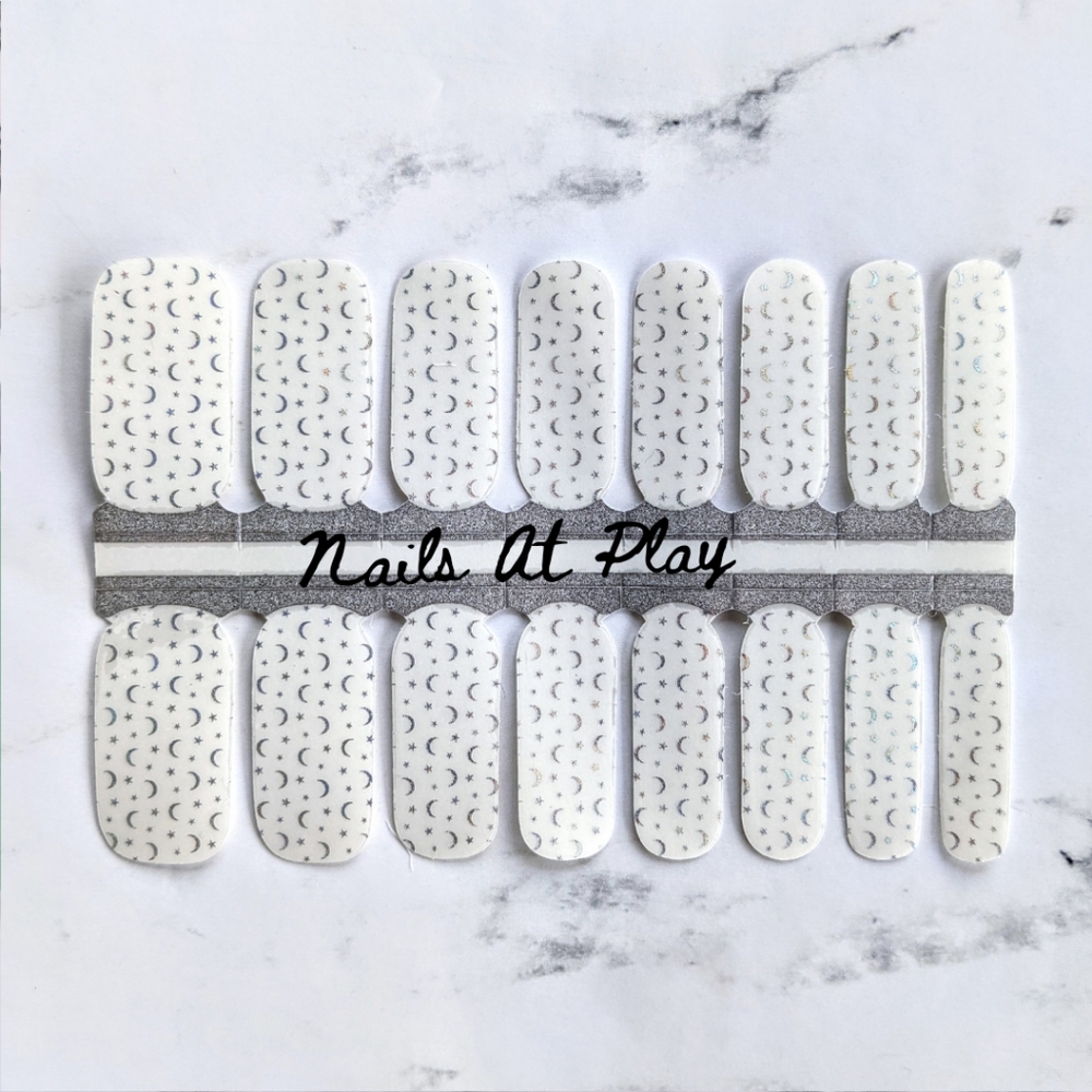 5 for $15 Nail Wraps- Crescent Moon (transparent) - Picture 2 of 4